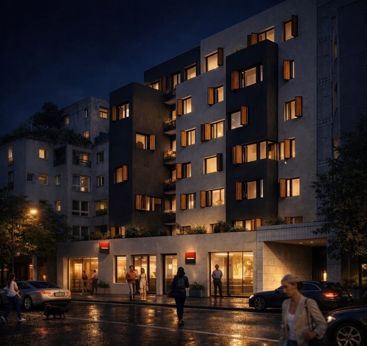 Lazarevic, Transformation de bureaux en 35 Logements, Gentilly, France, 2014