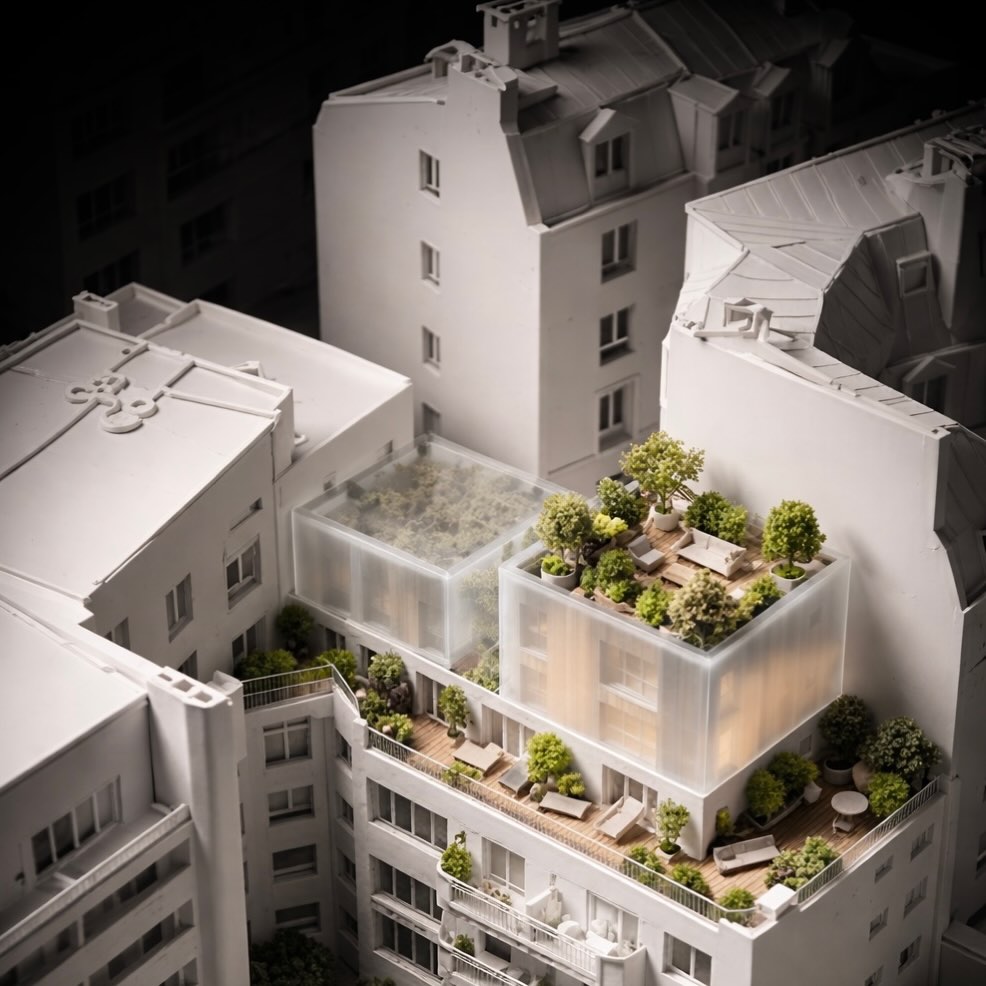 Surélévation d’un appartement existant, Paris 20, 2026