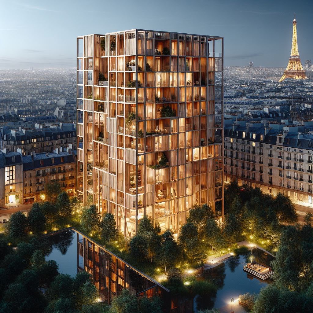 Logements, Ossature Bois, Loggias et jardins suspendus, projet, 2023