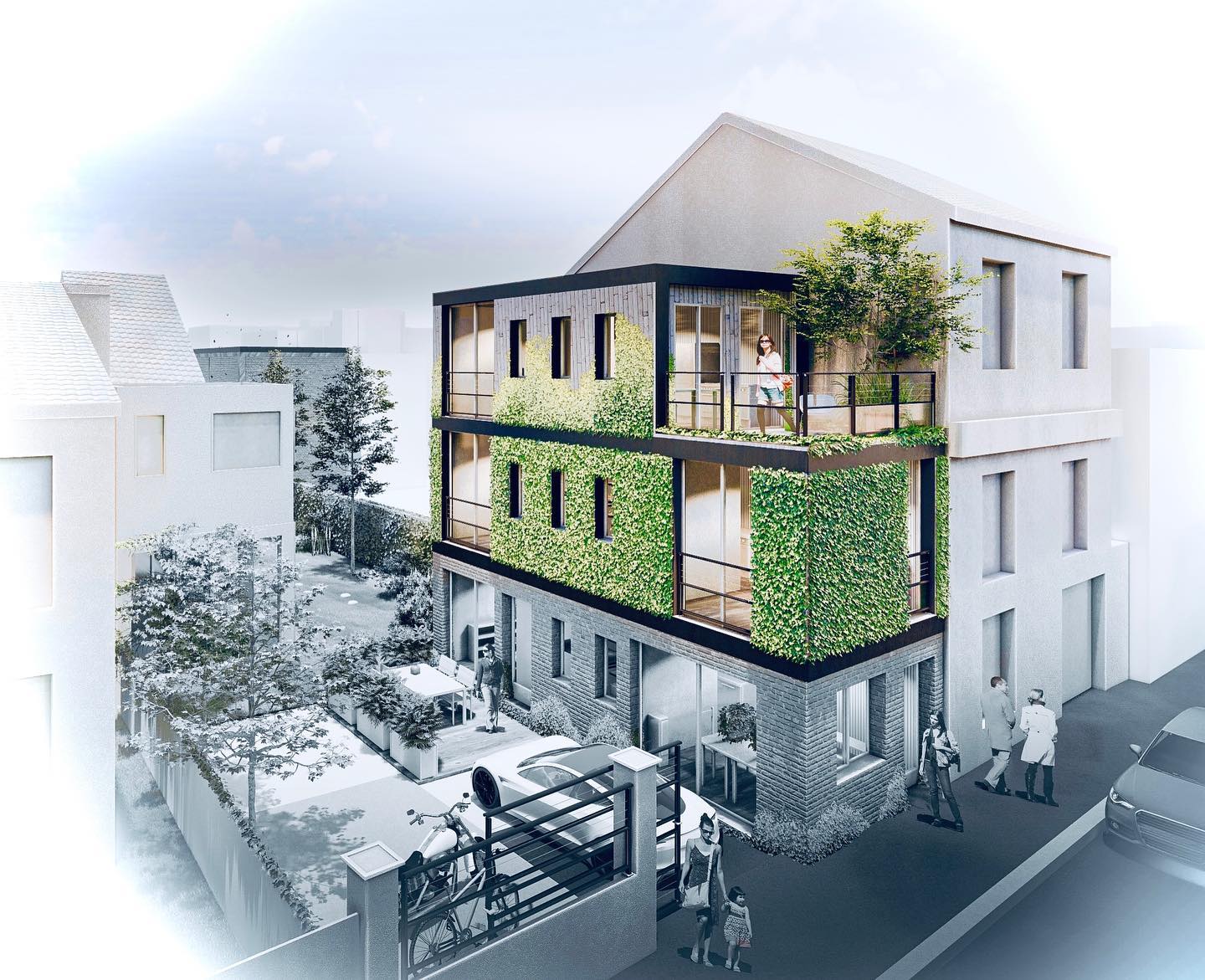 Surelevation, Montreuil, France